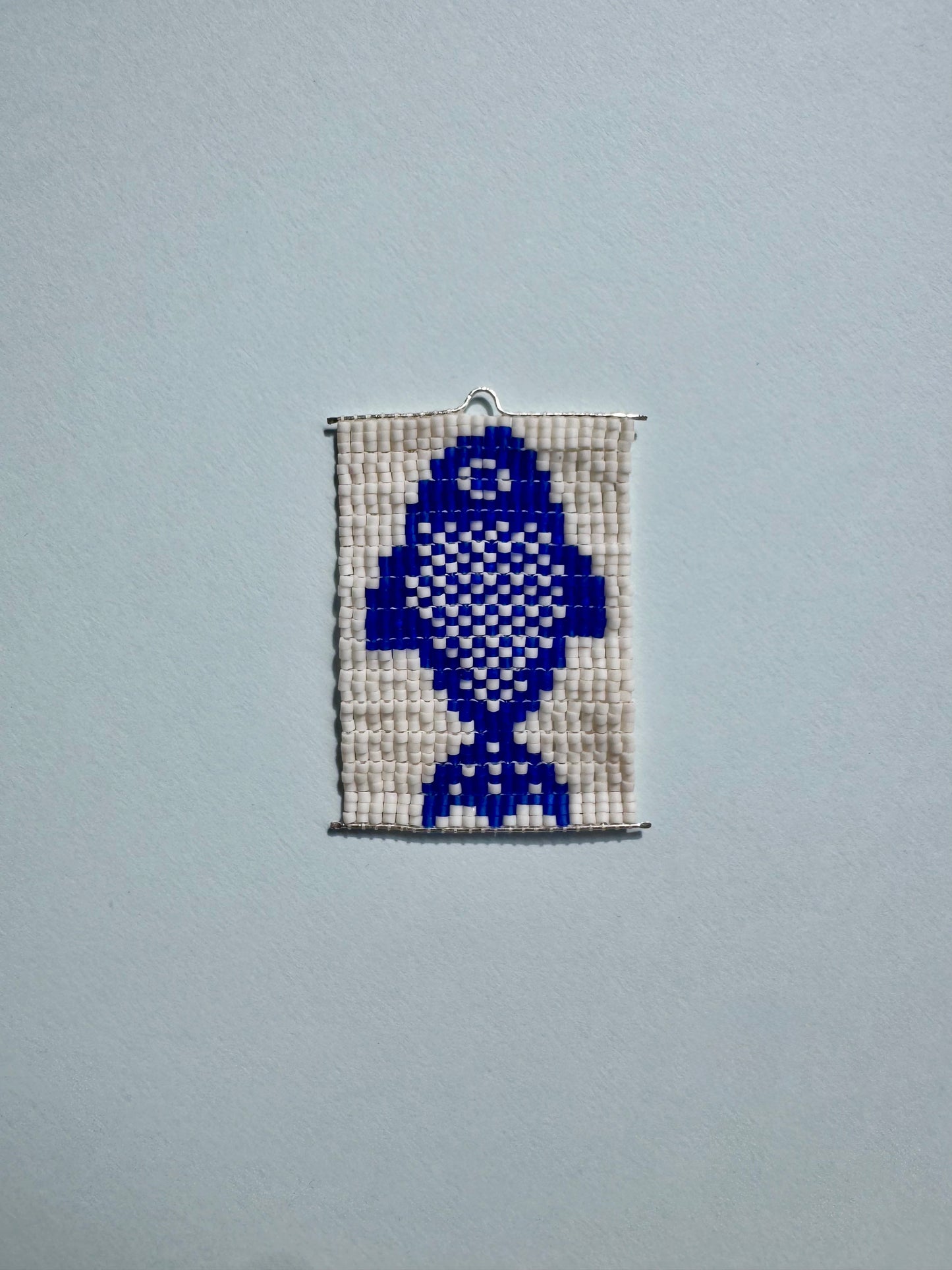 Blue Fish Beaded Earrings